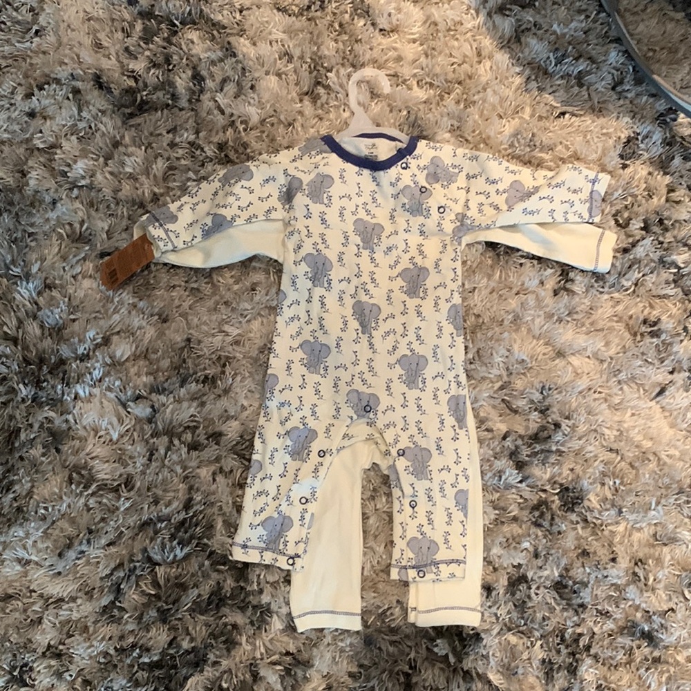 NWT 2 Touched by Nature Baby Organic Cotton Coveralls